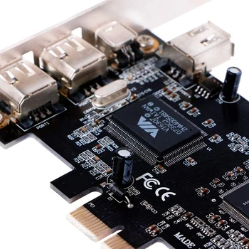 PCIe Firewire Kaart, Windows 10,IEEE 1394 PCI Express Kontrolleri 4 Porti(3 x 6-Pin ja 1 x 4 Pin),Firewire 800 Adapter