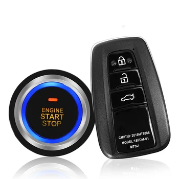 12V Auto häiresüsteemid Üks Start Stop Nupp Mootori nupust RFID-Lukk süüteluku Võtmeta Sisenemise Starter Anti-Varguse Süsteem