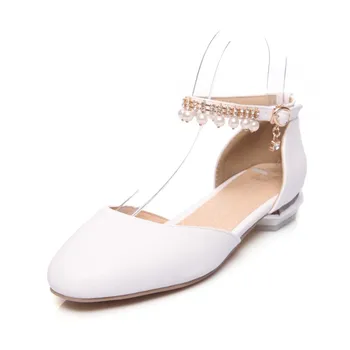 Plus Size Lihtne pärl dekoratiivne sandaalid kõrge kontsaga sandaalid naiste kingad naine suvel daamid