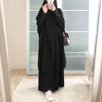Eid Kapuutsiga Moslemi Naiste Hijab Maxi Kleit Palve Rõivas Set Djellaba Jilbab Abaya Ramadan Kleit Abayas Islami Niqab Burka Jubah