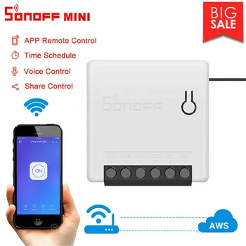 Sonoff Mini Diy Smart Switch Automaatika Hääl Kaugjuhtimise Lüliti Relee Moodul Töö Alexa Google ' I Kodu 2021 Uus Hot Müük