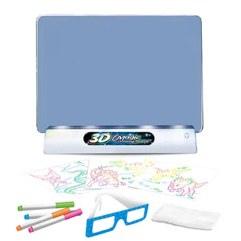Laste Päevavalgus Drawing Pad 3D Magic Drawing Pad Helendav Puzzle Magic Graffiti Writing Pad Värviline Joonistus Doodle Juhatus