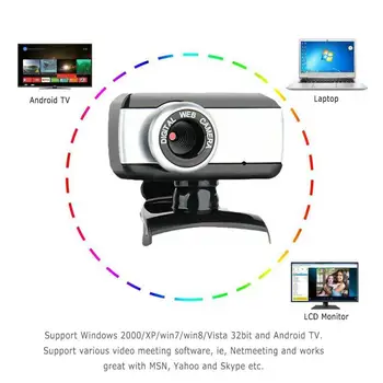 HD Veebikaamera 480P Kaasaskantav veebikaamera, Sisseehitatud Mikrofon Skype ' i Lauaarvuti USB-Pistik Mängida Sülearvuti müra tühistamine tehnoloogia
