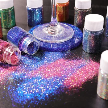 1 Komplekt 12 Värvi Flash Glitter Sära Helge Pulber Crystal Epoksüvaik Hallituse Täidised Nail Art DIY Ehted, Käsitöö, Sisustus Tööriist