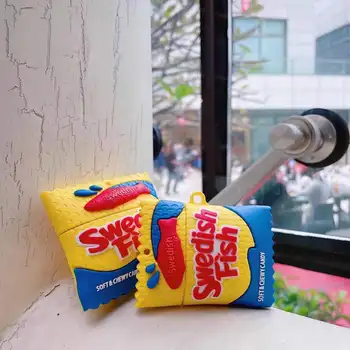 3D rootsi Kala Candy Silikooni puhul Airpods Katta Õhu Kaunad 1 2 Pro Juhul Traadita Laadimise Cartoon Pehme Kate
