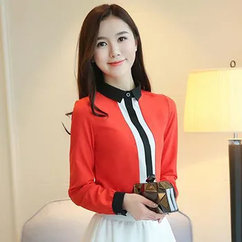 Kevadel Camisas Mujer Naiste Topid Ja Bloues Korea Triibuline Printida Moe Riided Riided Naiste Blusas Mujer Chiffon Pluus