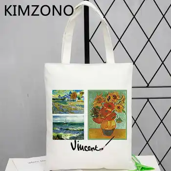 Van Gogh ostukott shopper puuvill recycle shopper kott käekott ostukott džuudist bag bolsas reutilizables sacolas