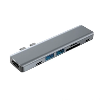Uus USB-C-Hub Adapter USB3.0 High-speed Käigukast 7-port Hub Splitter 1 Kuni 7 USB2.0 Hub Multi-port, Näiteks Sülearvuti Lauaarvuti