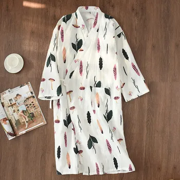 Jaapani stiilis kimono pidžaama suvel uus puuvillane ažuurne riie pidžaama nightgowns daamid SPA yukata homewear pikk pidžaama naised