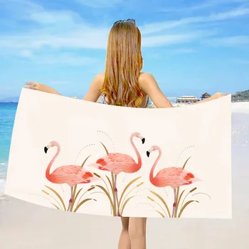 Flamingo Trükitud saunalina Microfiber Ranna Rätik Lapsed Täiskasvanud Kingitus Quick-dry Dušš Rätik Suur Rand Jooga Matid, Vaibad, Rätikud