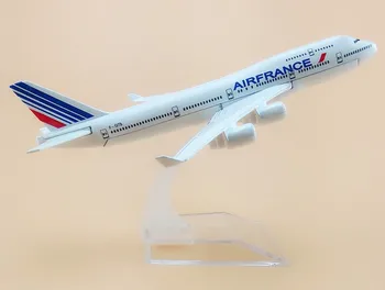 16cm Metallist Air France Airlines Boeing 747 B747 400 F-GITB Airways Lennuk mudellennukid, Lennuki Mudel w Seista