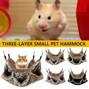 Väike Lemmiklooma Voodi Hamster Võrkkiik Kolme-kihi Võrkkiik Hamster Rippus Voodi Puuris Tuhkru Orav-Guinea Puuri Tarvikud