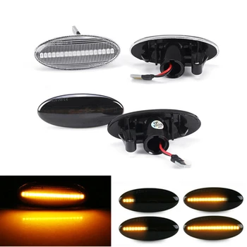 Paar Selget Musta Dünaamilise LED-pidurituled suunatuli Süttib Nissan Qashqai Dualis Juke Micra Märts Cube Evalia Märkus X-Trail