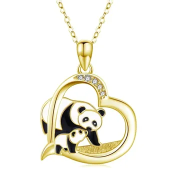 Ma Armastan Sind Igavesti Ehted Kingitused Naistele/Tütar/Armuke Panda Kaelakee Armas Süda Loomade Ripats Panda Kaelakee