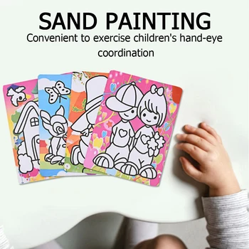 Loominguline DIY Liiva Maali Lapsed Montessori Mänguasjad, Laste Käsitöö Doodle Värv Liiv Kunst Pilte joonistuspaberit Haridus Mänguasjad