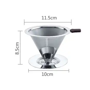 Korduvkasutatavad Double-Layer Kohvi Filter Roostevabast Terasest Omanik Metallist Võre Lehter Korvid Split Kohvi Dripper Gooseneck Teekann