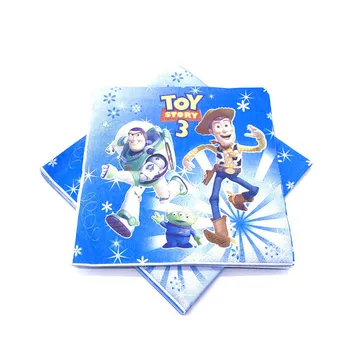 20pcs/palju Disney Toy Story Teema Ühekordselt Salvrätiku Kids Sünnipäeva Paberist Salvrätik Beebi Dušš Teema Poole Teenetemärgi Pakkumise