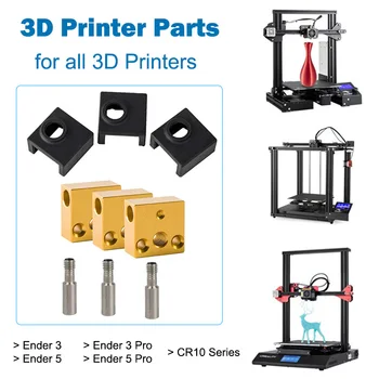 3D Printeri Osad Silikoon Sokid Komplekt MK7 MK8 Ekstruuderis Ender 3/Ender 3 Pro/Creality CR-10 /CR10S /S4 /S5(3 Pakki)