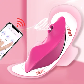 APPI Vibraator Naistele Bluetooth Liblikas Kantavad Imemiseks Vibraatorid Kliitori Stimulaator Aluspüksid Sugu Mänguasjad Paarid Sex Shop