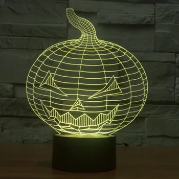 Halloween Decor Lamp Kõrvitsa-7 Värvi muuta led-usb-Nightlight Kodu Magamistuba Partei Teenetemärgi Valgustus Atmosfääri Lamp