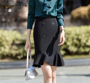 2020. aasta Kevad-Suvel Naiste Slim Puusad Seelik, lühikesed Püksid Uudsus Elegantne Must Seelik Daamid OL Stiile Professional Mini Seelikud