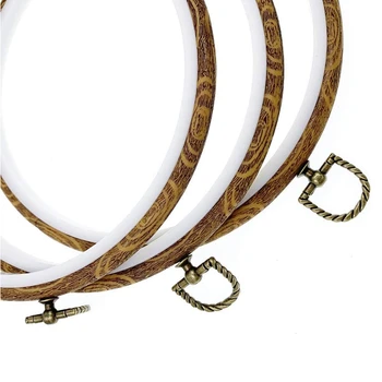 3 Tükki 10 tolline 26cm Tikandid Ringi ristpistes Ei Tõsta Kõvadele Set Imiteerisid Puit Ekraani Raamile Ringi Tikandid Komplektid