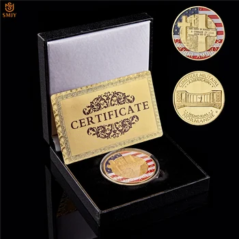 WWII Cimetiere Militaire Ameerika Norman War Memorial Kuld Väljakutse mälestusmünte W/Luxury Box