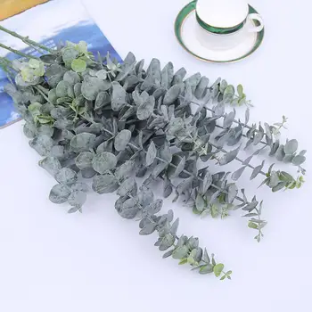 1tk 3 Oksad, Eukalüpti Lehtede Kunstlik Taim Pulmapidu Flower Arrangement DIY Decor