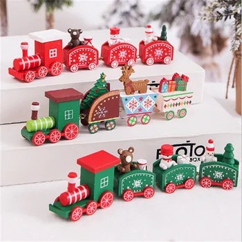 Jõulud Kingitus Lastele Puidust DIY Jõulud Rongi Kaunistused 2022 Uus Aasta Kodu Jõulud Teenetemärgi Navidad Häid Jõule Kerst