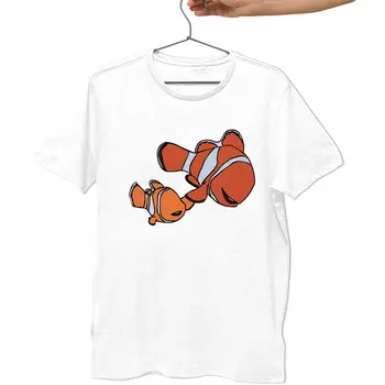 Nemo T-Särk Nemo Ja Marlin T-Särk Naljakas 100 Puuvill Tee Särk Fashion Suur Graafiline Meeste Lühikese Varruka Tshirt
