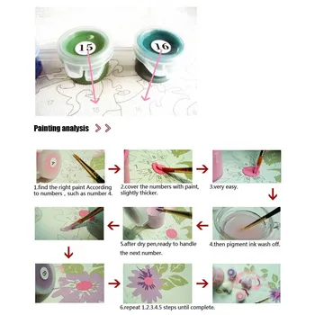 Cioioil-W744 Valge camellia DIY Värvimine Poolt Numbrid Kaasaegne Seina Art Pilt Akrüülvärv Ainulaadne Kingitus Home Decor