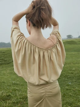 Suspender Kleit Naiste 2021 Uus Talje Slim Elegantne Varruka Pikkus Temperament Lõhik Plisseeritud Suspender Seelik