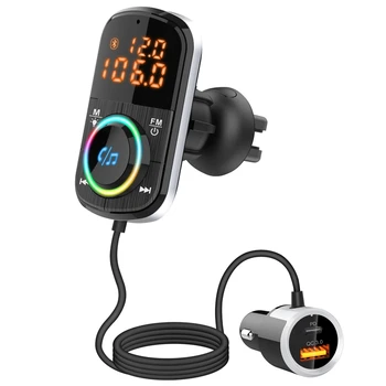 Auto FM Saatja, Bluetooth 5.0 MP3 Mängija Auto Raadio Adapter PD3.0 USB autolaadija käed-Vabad autovarustus