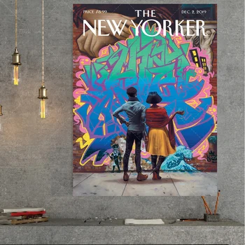 New Yorker, New Yorker Magazine Cover Art Print, Varrak Art Print, Raamatupood Art, New Yorker Plakat, Kirjandus Kingitus,