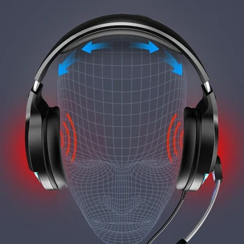 YINDIAO Gaming Headset Traadiga Mängija Kõrvaklappide Kõrvaklapid Stereo Heliga Mikrofon RGB Valgustus Arvuti ARVUTI Sülearvuti