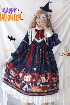 2020. aasta sügisel Magus Kawaii Lolita kleit Varrukateta JSK Kohandatud kogu sõna Halloween karu op pikk varrukas kleit tume