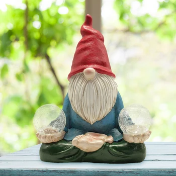 Vaik Gnome Päikese Figuriin Näota Nukk Kodus Ornament Käsitöö-Magamistuba Teenetemärgi Klaasist Palli Aias Skulptuur Kerge