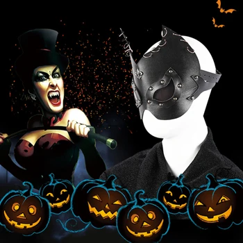 Unisex PU Nahk Steampunk Halloween Mask Gooti Cosplay Prop Retro Karneval Teesklus Pool Maski Pidu Tarvikud
