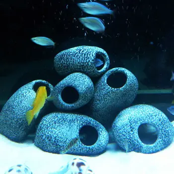 1tk Akvaariumi Cichlid Kivi Keraamiliste Kivide Koobas Akvaariumi Kala Tank Tiik Krevetid Aretus Ornament Decor Või 10tk Helendav Kivid
