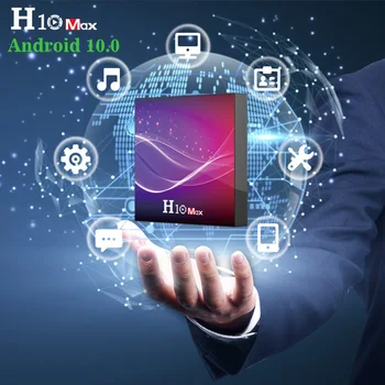 H10 Max TV Box Smart Media Player 4GB+64GB Android OS 10.0 2.4 G WIFI 6K HDR 4K digiboksi H616 TV Box