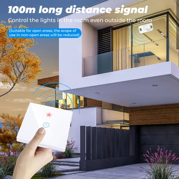 Raadiovõrgu Lüliti 433MHZ Juhtmestik-tasuta Karastatud Touch Juhtmevaba Lüliti Vaba Kleebis Smart Home Touch Juhtmevaba Lüliti