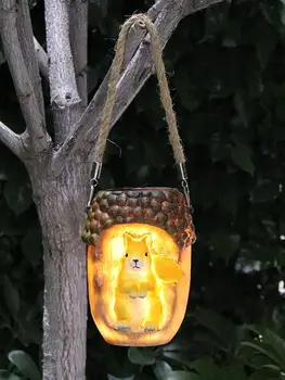 Päikese Orav Rippuvad Valgus Aed Väikeste Loomade Kuju LED Lamp Ripub Seina Kaunistused Koju Aed Decor