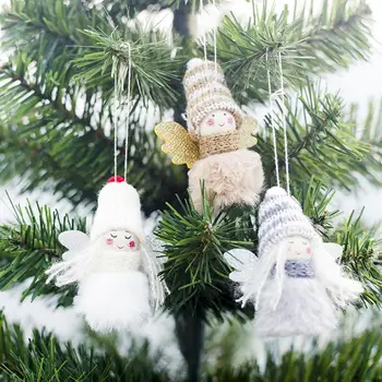 Dekoratiivsed Vastupidav Mini Rippuvad Nukk Ripats Xmas Puu Kaunistuseks Deocr Puit -, Plüüš-Mänguasi Rippus Väike Jõulud