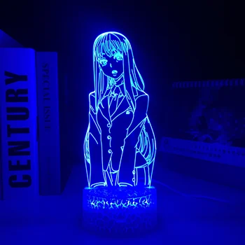 Anime, Joonis Saki Yoshida 3D LED Valge Crack Baasi Lamp Sünnipäeva Kingitus Magamistuba Dekoratiivsed Nightlight Akrüül Tabel Lamp