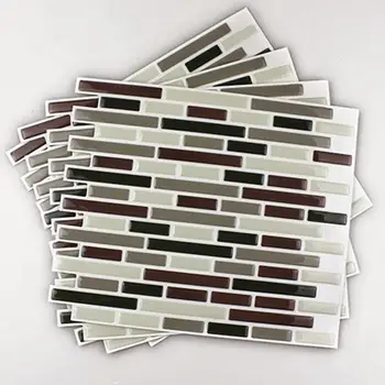 4tk Home Decor 3D Plaatide Muster Köök Backsplash Kleebised Müüri Seina Kleebised