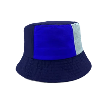 Suvel Kopp Müts On Unisex, Sinine Ja Valge Segast Polüester Kalamees Müts Kerge Panama Müts Kokkuklapitavad