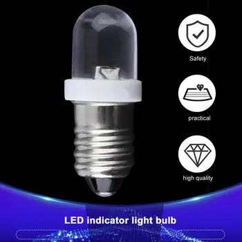 Täiesti uus ja kvaliteetne Madal energiatarve E10 LED Kruvi Baasi Indikaator Lamp Külm Valge 6V DC