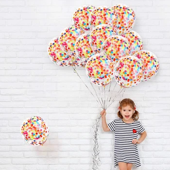 50tk 12 tolline värviline konfetit latex balloon komplekt koos lindi laste sünnipäeva pulm teenetemärgi värvi õhupallid