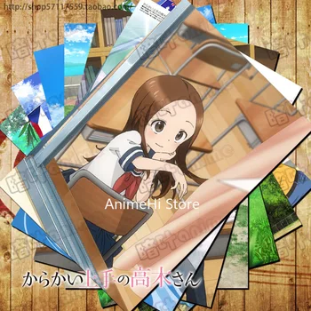 10 tk/set Anime Kiusasid Master Takagi-san plakatid Nishikata Takagi Hibino Mina seina pildid Colletion A3 42x29CM Kleebised