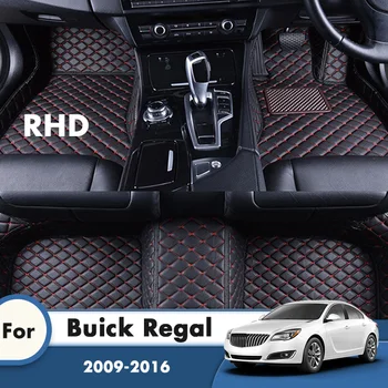 RHD Auto Põranda Matid Buick Regal 2016 2013 2012 2011 2010 2009 Auto Interjööri Aksessuaarid Styling Custom Nahast Vaip